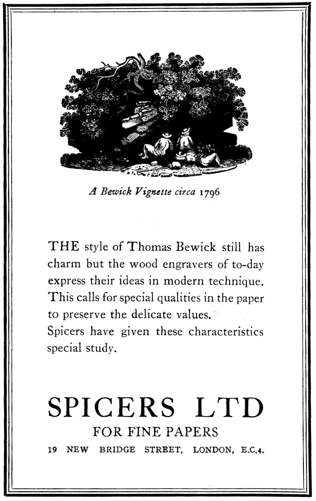 Spicers Ltd. advertisement