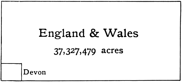 Area of the Ancient Geographical County of Devon