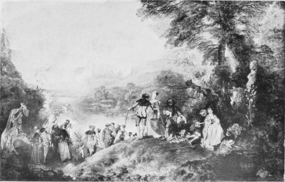 The Embarkation for the Island of Cythera.  Watteau.