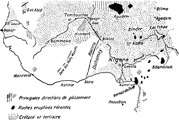 Afrika, Streichrichtungen