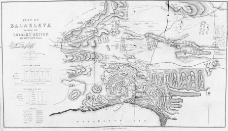 PLAN OF BALAKLAVA SHEWING THE CAVALRY ACTION OF OCT 25th 1854.