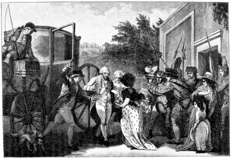 MARGARET NICHOLSON’S ATTEMPT TO ASSASSINATE GEORGE III. IN 1786 (p. 238).  (From the Painting by R. Smirke.)