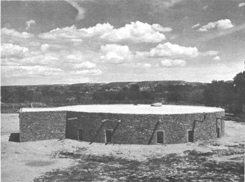 Exterior of the reconstructed Great Kiva.