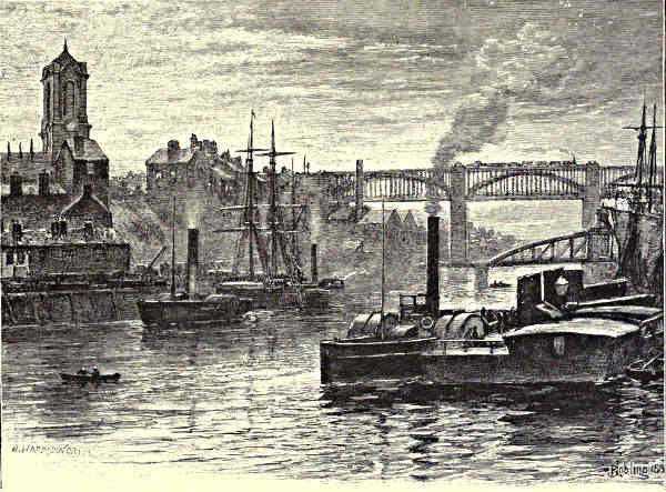 THE HIGH-LEVEL BRIDGE AND GATESHEAD.