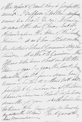 Letter from Miss Garratt, second page