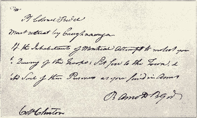 POSTSCRIPT OF ARNOLD’S LETTER TO CLINTON, MAY 12, 1776