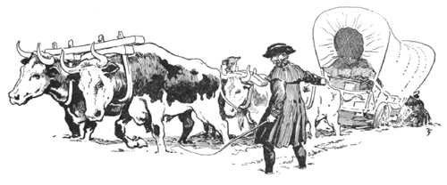 oxen pulling a wagon