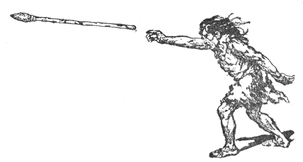 man throwing a spear