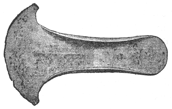carved tool or weapon with one curved, sharp edge