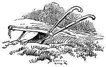 hand plow in field