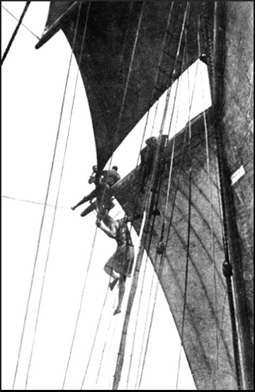 Native boys setting sail on S. S. "Janet Nichol"