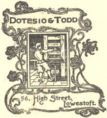 Decorative graphic of Dotesio & Todd, 36 High Street, Lowestoft