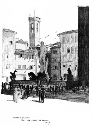 Image unavailable: PIAZZA d'SIGNORIA  FROM THE LOGGIA DEI LANZI.