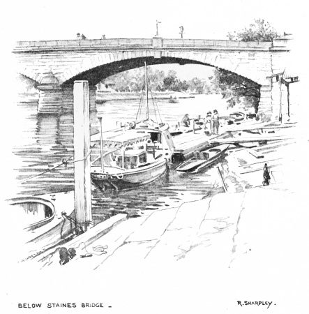 Image unavailable: BELOW STAINES BRIDGE.