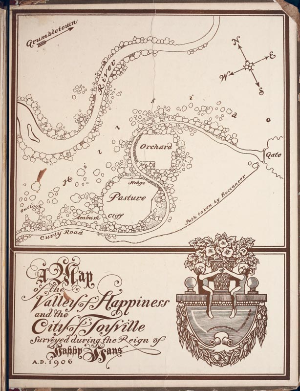 A Map of the  Valley of Happiness and the City of Toyville