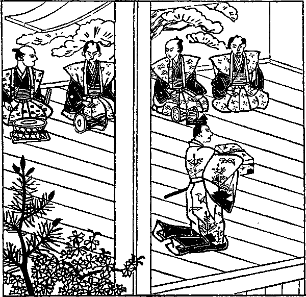 Illustration: Seated musicians