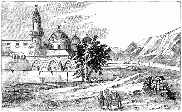 MASJIDU ʾN-NABI AT AL-MADINAH. (Captain R. Burton.)