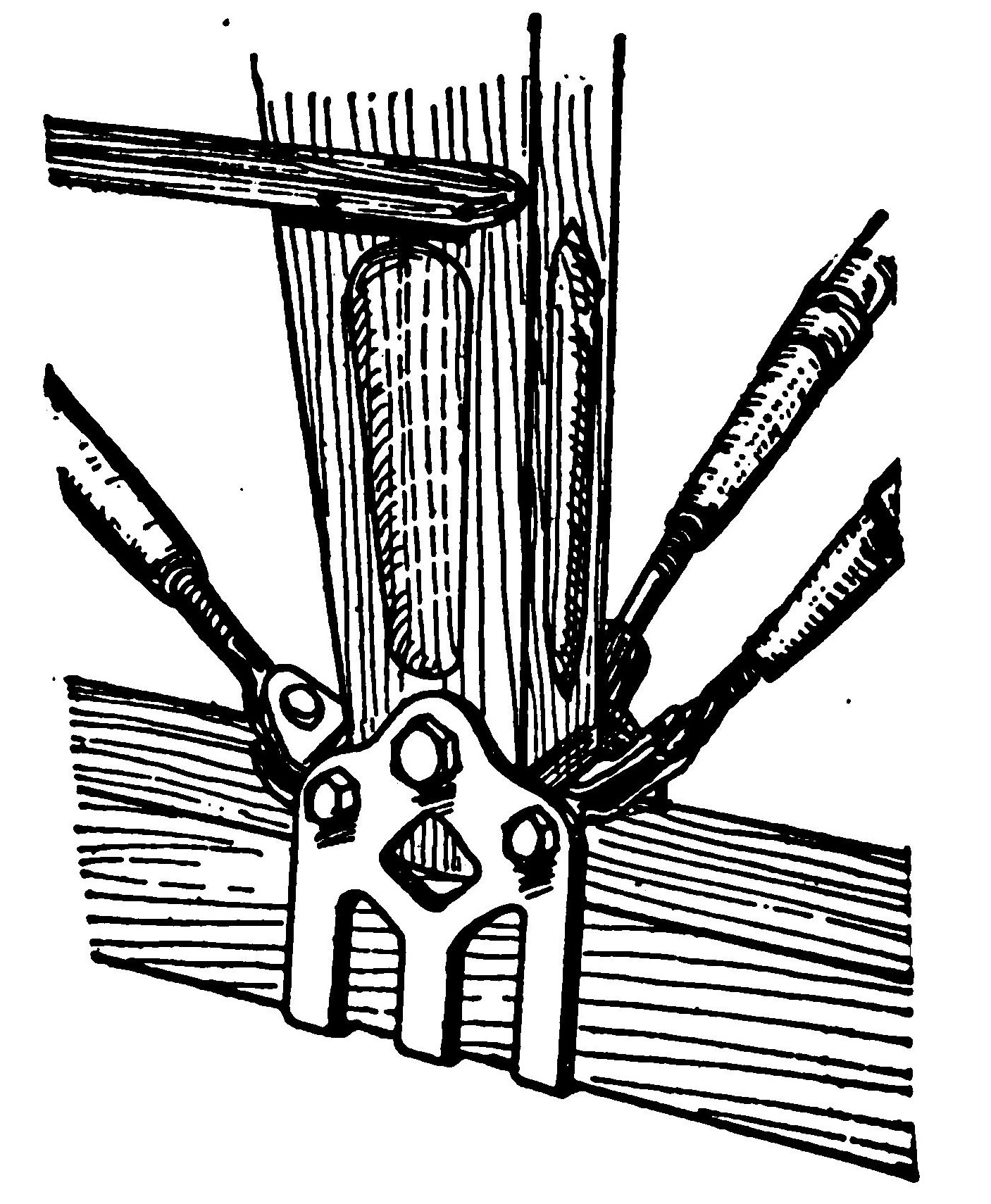 Fig. 32. Fuselage Strut Fittings of the Standard H-3 Training Biplane.