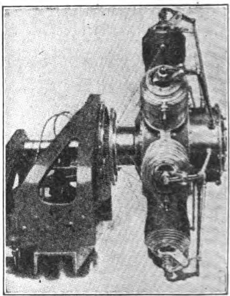 Two Views of the "Monosoupape" Gnome Rotary Cylinder Motor.