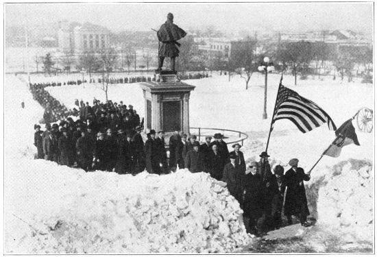 Mother Jones Heading Protest Procession of Strikers at Denver