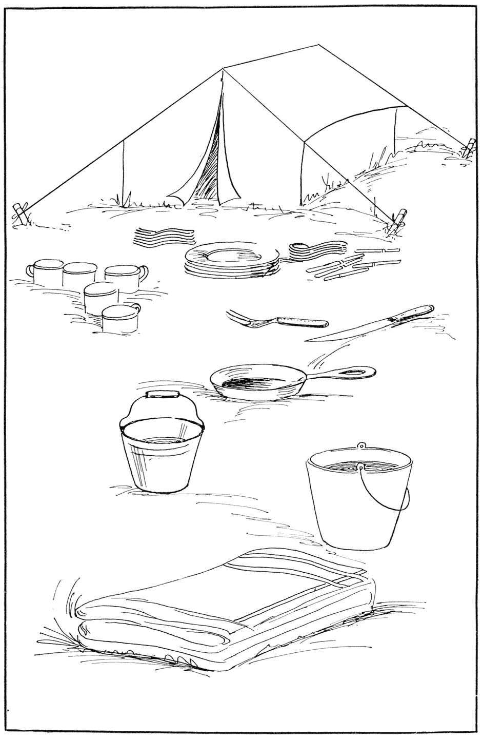 Equipment which was sufficient for the family of an Iowa farmer, comprising himself, his wife, and three children, on a 1,700-mile trip