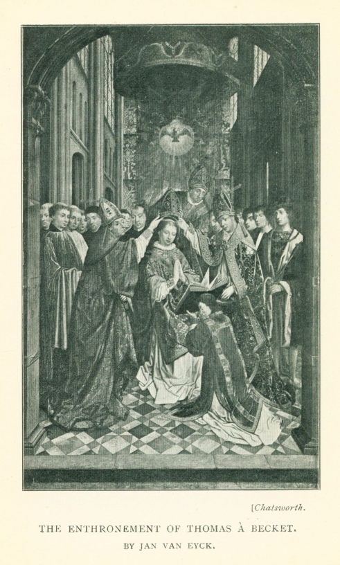 THE ENTHRONEMENT OF THOMAS Ã€ BECKET, BY JAN VAN EYCK.