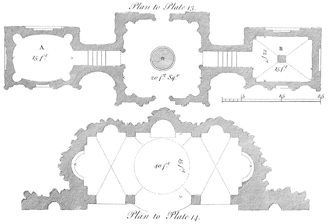 Plan to Plate 13.  Plan to Plate 14.