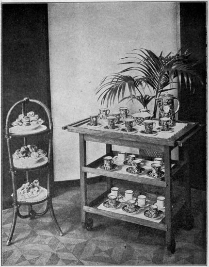 Photo by George H. Davis, Jr. Courtesy of the Woman's Home Companion.  READY FOR TEA  The tea table should never be cluttered with a lot of things which the hostess does not need