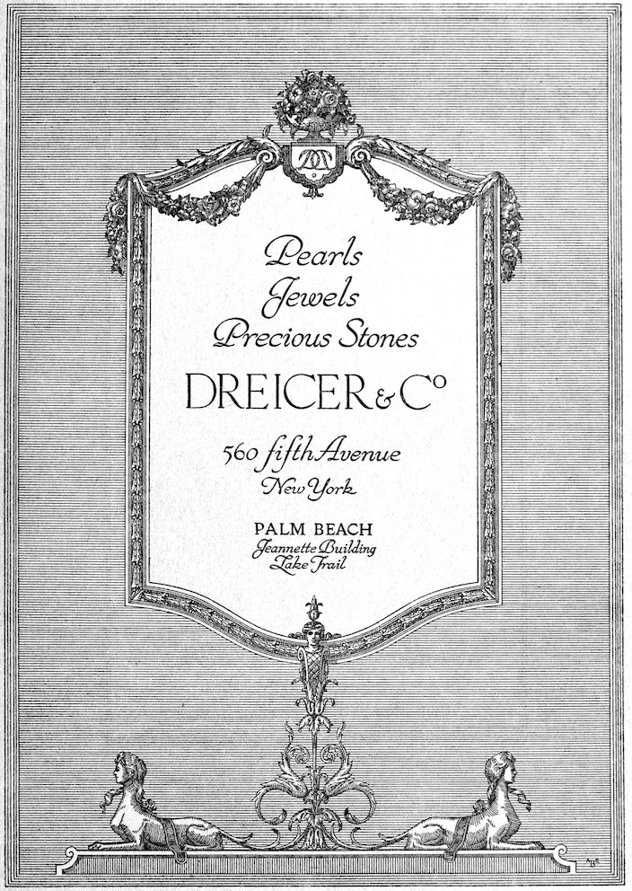 Pearls Jewels Precious Stones DREICER & Co 560 fifth Avenue New York PALM BEACH Jeannette Building Lake Trail