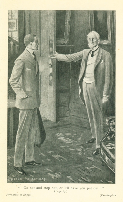 "'Go out and stop out, or I'll have you put out.'" (Page 83.)