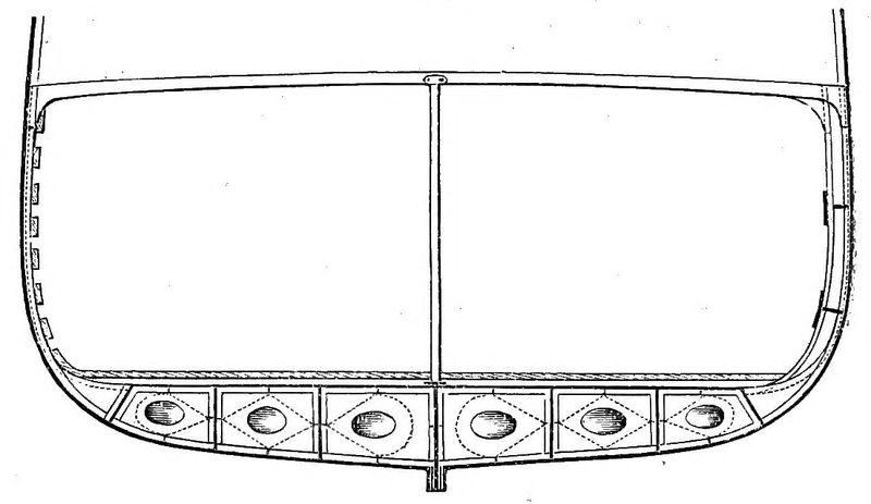 Cross section of hull