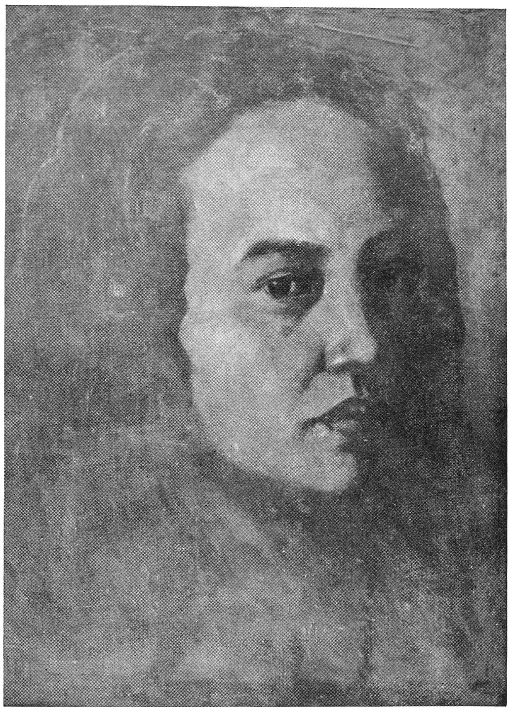 PHOTOGRAPH OF AN OIL PAINTING OF HIS SISTER BY RIZAL—MISS SATURNINA RIZAL