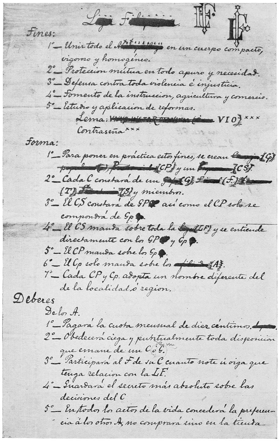 THE OUTLINE OF THE CONSTITUTION OF THE “LIGA FILIPINA”