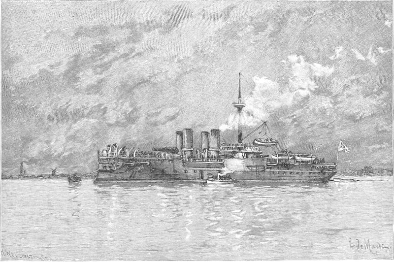 War-ship in harbor