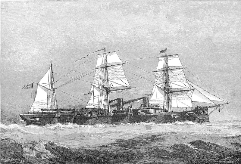 War-ship at sea