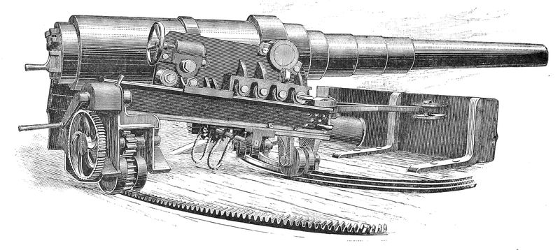 Engraving of gun