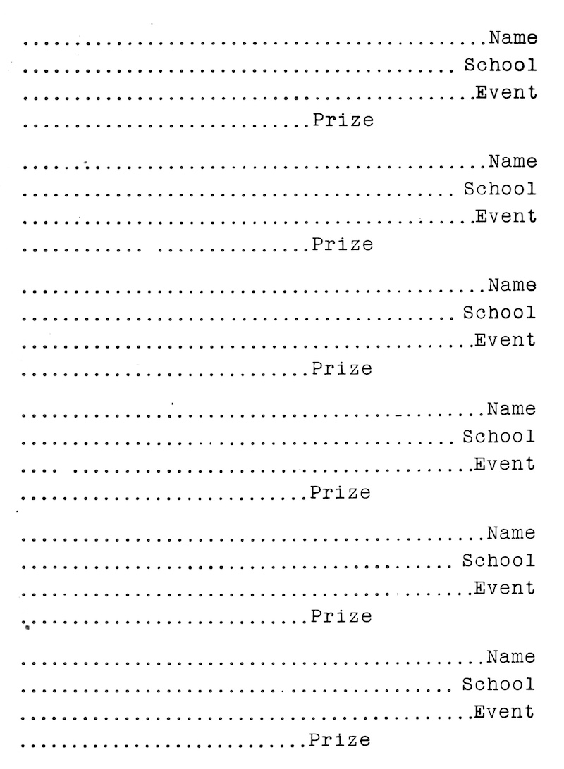 tournament form