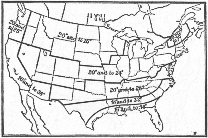 USA cold wave zones