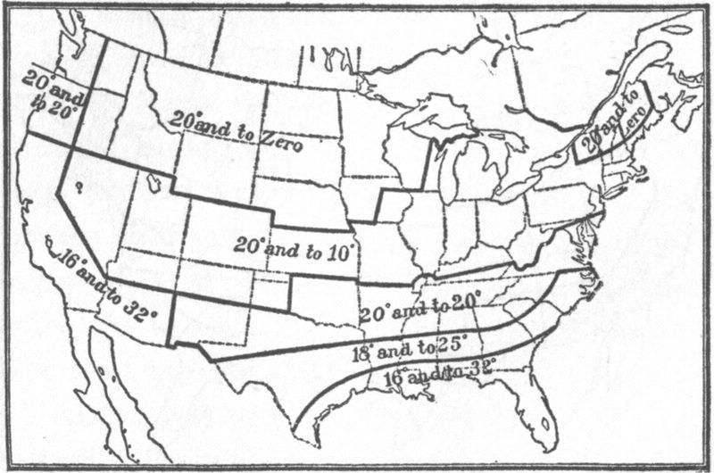 USA cold wave zones