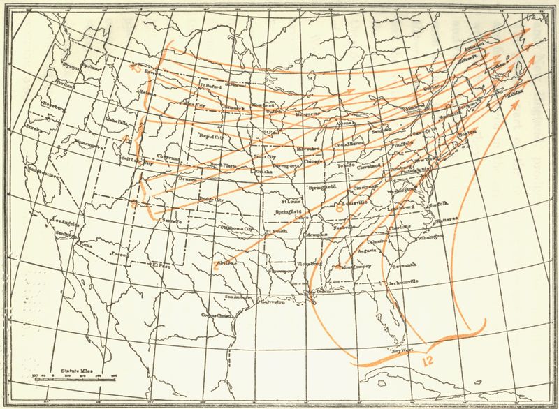 August storm tracks