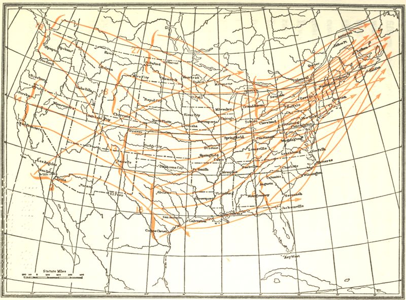 February storm tracks