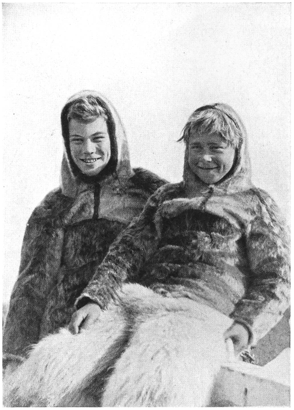 Two Blond Eskimos! David and Nils.