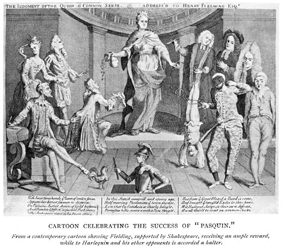 Cartoon celebrating the success of 'Pasquin'