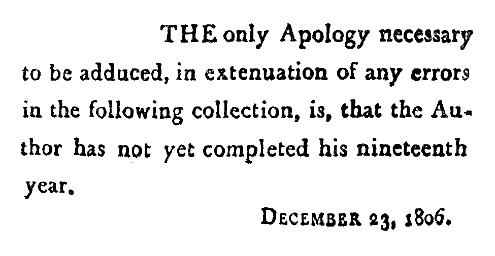 facsimile of disclaimer by Byron