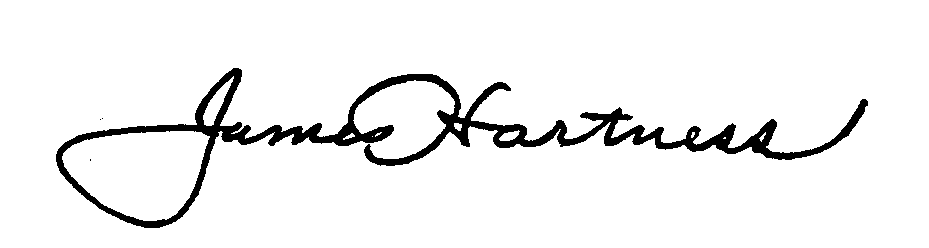 [signature: James Hartness]