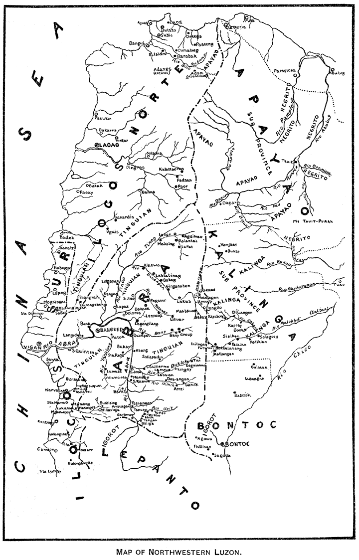 Map of Northwestern Luzon.