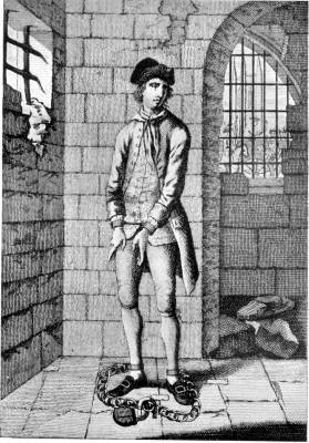 JACK SHEPPARD IN THE STONE ROOM IN NEWGATE