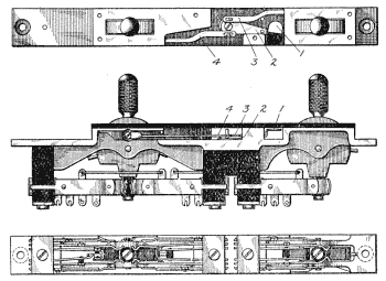 Illustration: Fig. 266. Horizontal-Spring Listening and Ringing Key