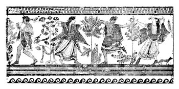 Etruscan Dancing. From the Grotta del Triclinio.--Corneto.