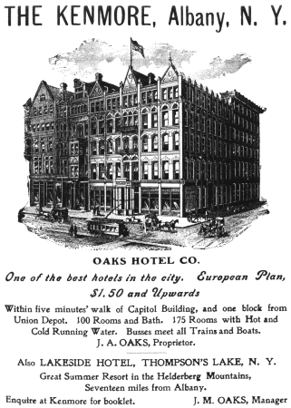 advert - The Kenmore, Albany, N. Y.